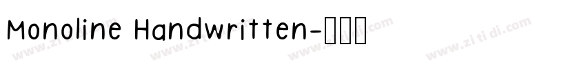 Monoline Handwritten字体转换